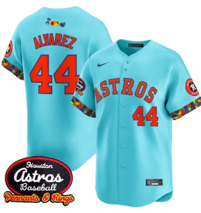Yordan Álvarez Jersey 44 Houston Astros X El Tiempo Cantina Vapor Premier Limited Stitched Teal