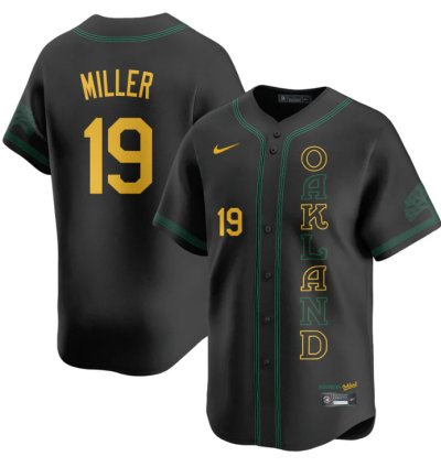 Mason Miller Jersey 19 Oakland Athletics City Connect Concept Stitched Black