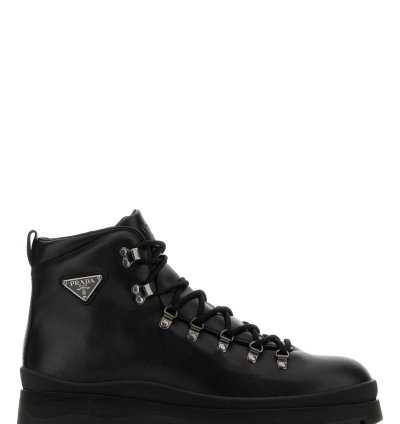 Black Leather Ankle Boots