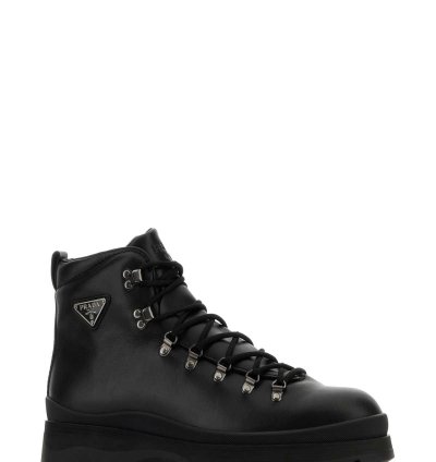 Black Leather Ankle Boots