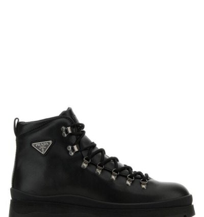 Black Leather Ankle Boots