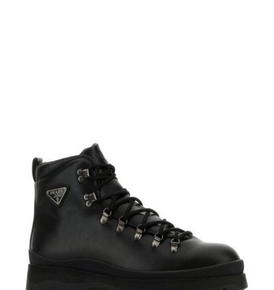 Black Leather Ankle Boots