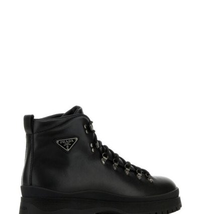 Black Leather Ankle Boots