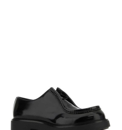 Black Leather Diapason Lace-up Shoes
