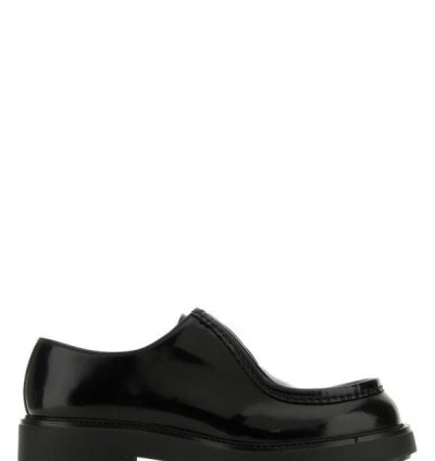 Black Leather Diapason Lace-up Shoes