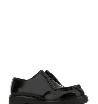 Black Leather Diapason Lace-up Shoes