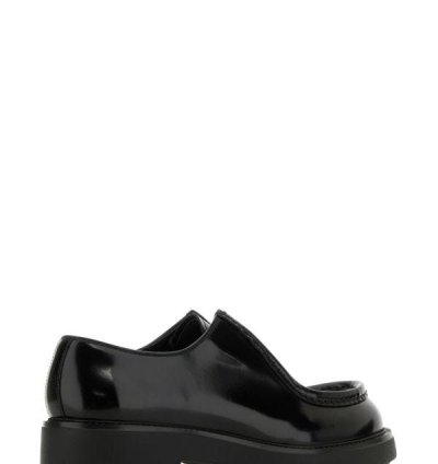 Black Leather Diapason Lace-up Shoes