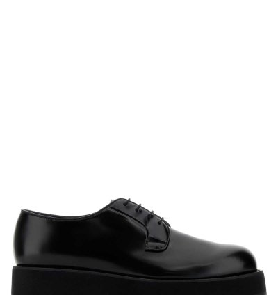 Black Leather Lace-up Shoes