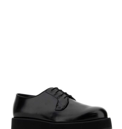 Black Leather Lace-up Shoes