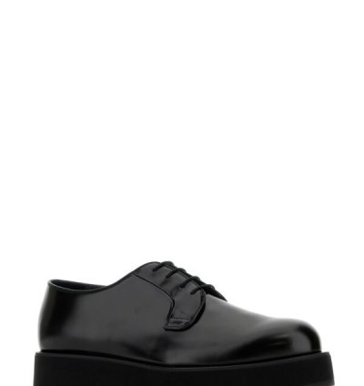 Black Leather Lace-up Shoes