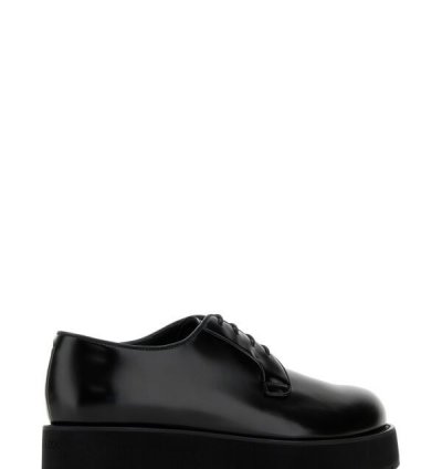 Black Leather Lace-up Shoes