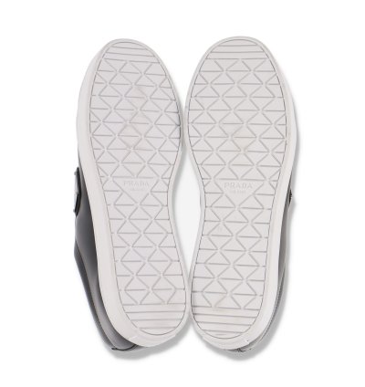 Black Leather Logo Plaque Trainers