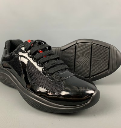 Black Mixed Materials Mesh Low Top Sneakers
