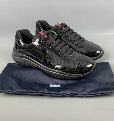 Black Mixed Materials Mesh Low Top Sneakers
