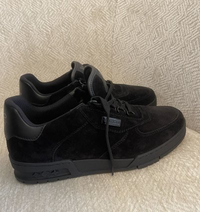 Black Suede Lv Trainer Sneakers - 6 5 New