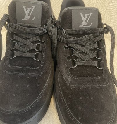 Black Suede Lv Trainer Sneakers - 6 5 New