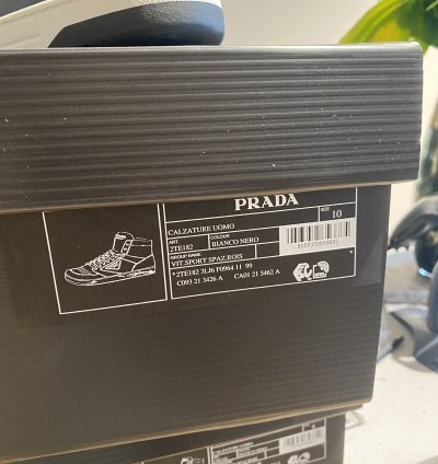 Black Week Prada District Leather High-top Sneaker