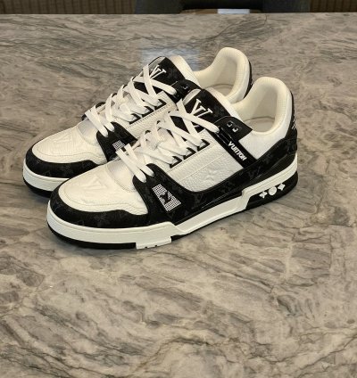 Black White Louis Vuitton Trainers