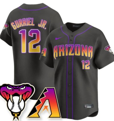 Lourdes Gurriel Jr Jersey 12 Arizona Diamondbacks 2025 City Connect Concept Stitched Black