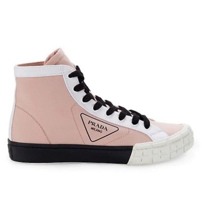 Bnwt Prada Gabardine Hi-top Sneakers
