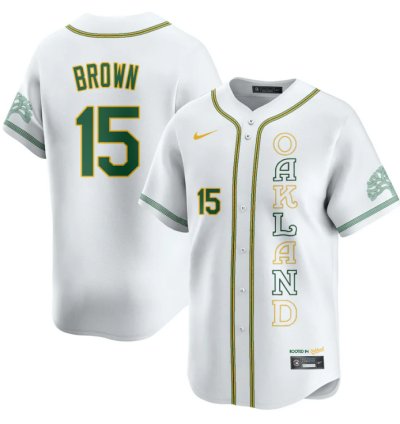 Seth Brown Jersey 15 Oakland Athletics City Connect Concept Stitched White