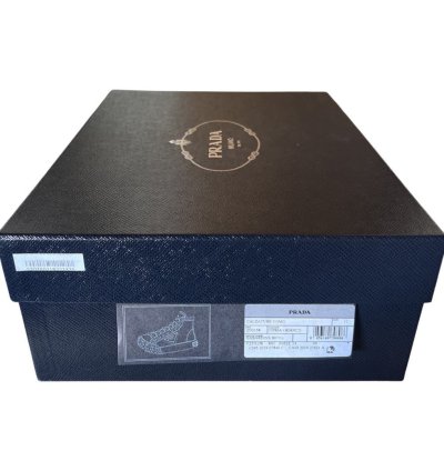 Bnwt Prada Gabardine Hi-top Sneakers