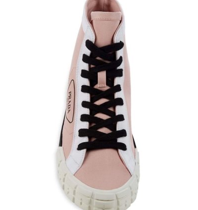 Bnwt Prada Gabardine Hi-top Sneakers