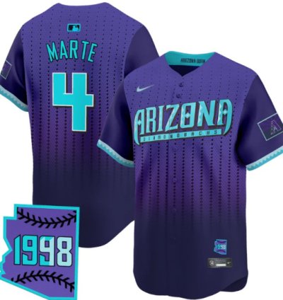Ketel Marte Jersey 4 Arizona Diamondbacks 2025 City Connect Vapor Premier Limited Stitched