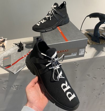 Bnwt Prada Knit Low Top Sneaker