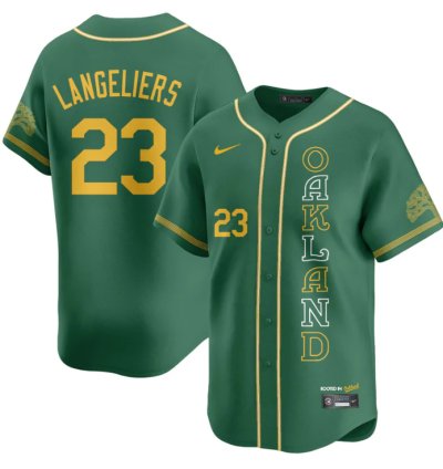 Shea Langeliers Jersey 23 Oakland Athletics City Connect Concept Stitched Green