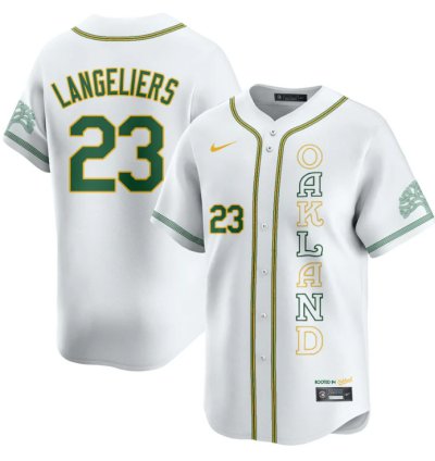 Shea Langeliers Jersey 23 Oakland Athletics City Connect Concept Stitched White
