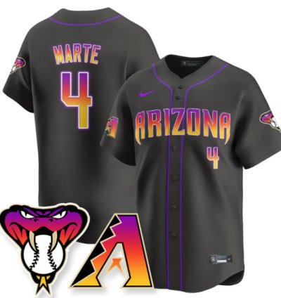 Ketel Marte Jersey 4 Arizona Diamondbacks 2025 City Connect Concept Stitched Black