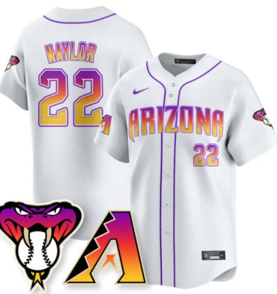 Josh Naylor Jersey 22 Arizona Diamondbacks 2025 City Connect Concept Stitched White