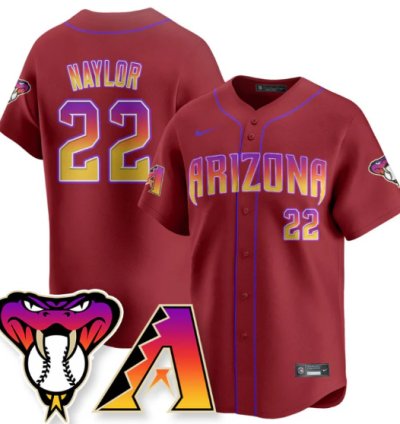 Josh Naylor Jersey 22 Arizona Diamondbacks 2025 City Connect Concept Stitched Red