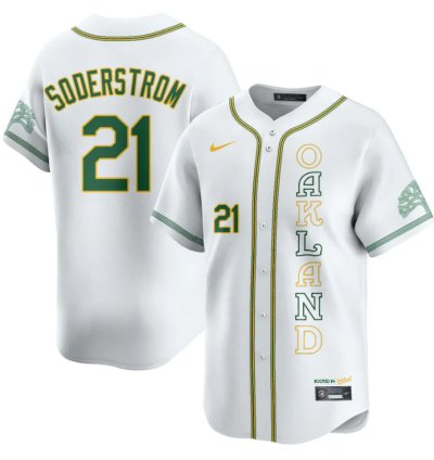 Tyler Soderstrom Jersey 21 Oakland Athletics City Connect Concept Stitched White