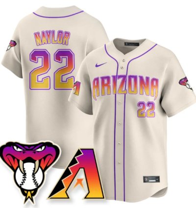 Josh Naylor Jersey 22 Arizona Diamondbacks 2025 City Connect Concept Stitched Cream