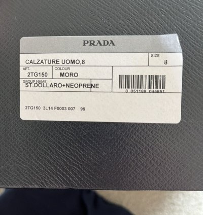 Brand New Prada Chelsea Boot - Size 8 Eu