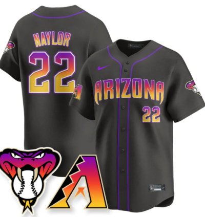 Josh Naylor Jersey 22 Arizona Diamondbacks 2025 City Connect Concept Stitched Black