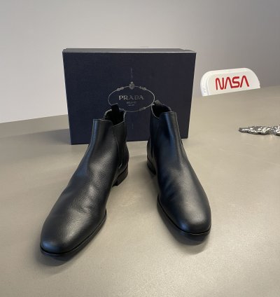 Brand New Prada Saffiano Leather Chelsea Boots