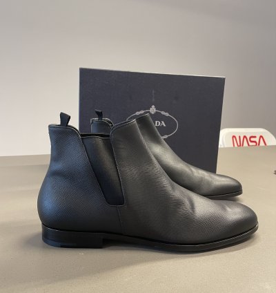 Brand New Prada Saffiano Leather Chelsea Boots