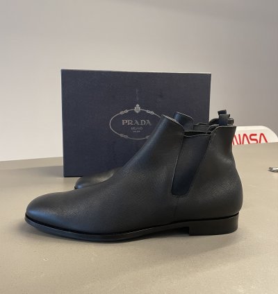 Brand New Prada Saffiano Leather Chelsea Boots