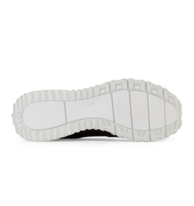 Brown Glazed Leather Run Away Sneakers