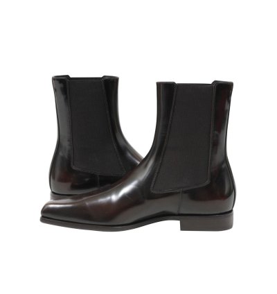 Brown Leather Square Toe Chelsea Boots - 01278