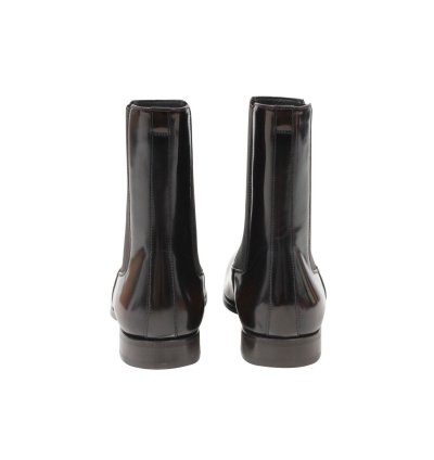Brown Leather Square Toe Chelsea Boots - 01278
