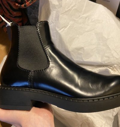 Brushed Leather Chelsea Boots