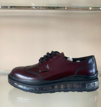 Brushed Leather Derbies In Cordovan