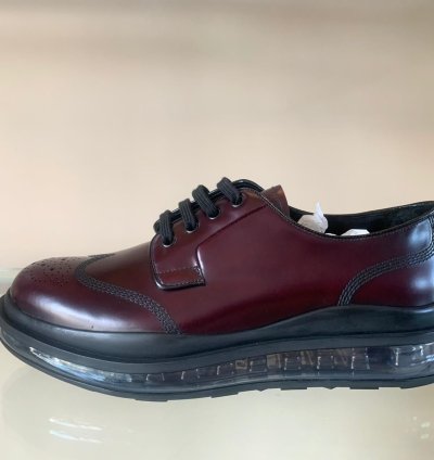 Brushed Leather Derbies In Cordovan