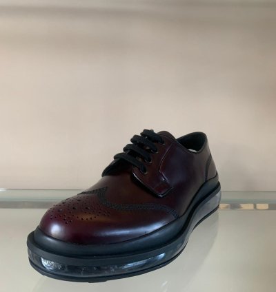 Brushed Leather Derbies In Cordovan
