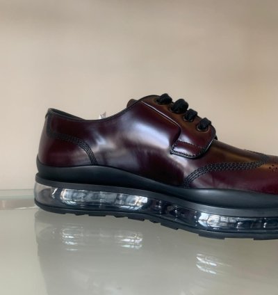 Brushed Leather Derbies In Cordovan