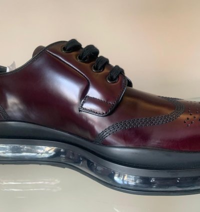 Brushed Leather Derbies In Cordovan